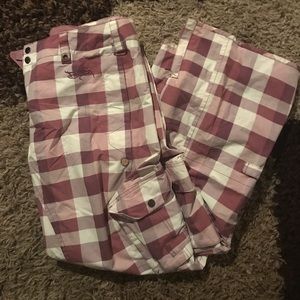 Burton Dryride Snowboard Pants Plaid *EUC*